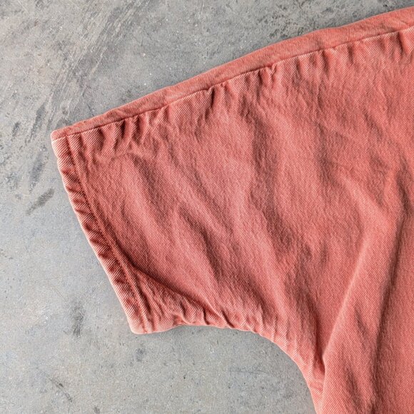 Levi's La Playa Top Rust Red Terracotta Orange Short Sleeve Tie Front Top XS - Picture 3 of 8